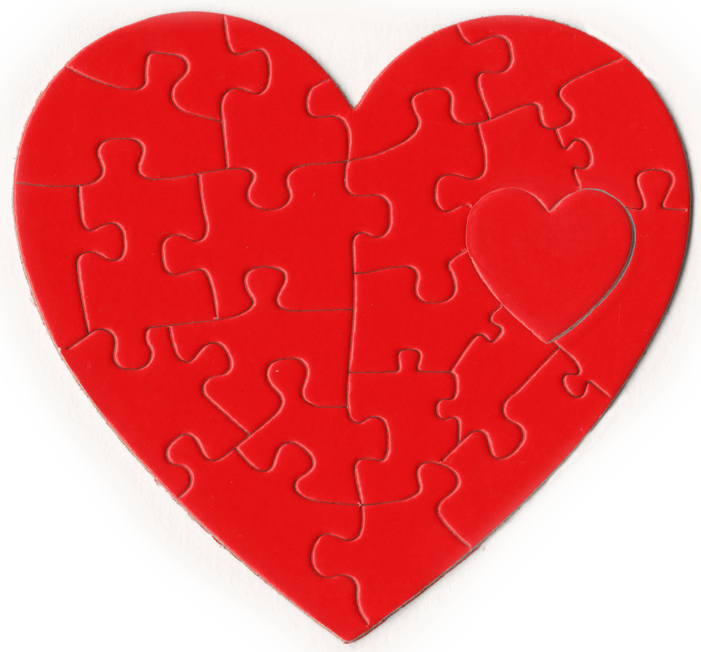 completed heart puzzle